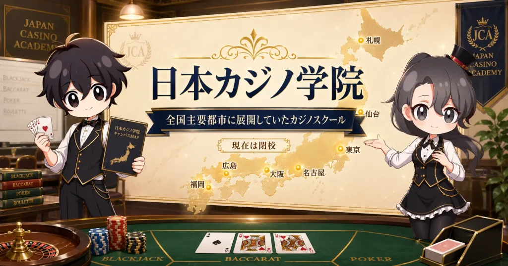 日本カジノ学院、カジノ、ディーラー、紹介