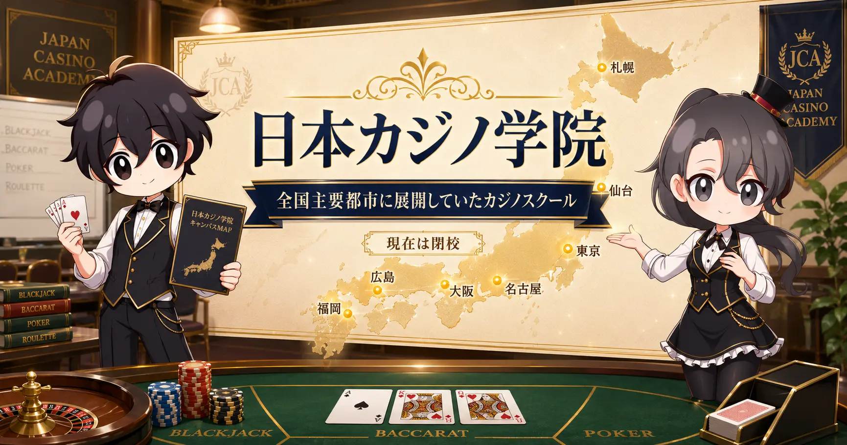 日本カジノ学院、カジノ、ディーラー、紹介