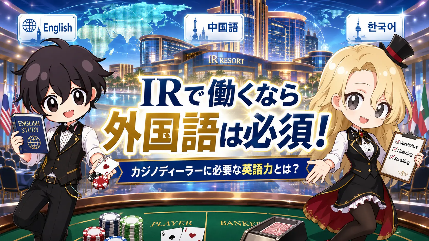 IR、働く、外国語、英語