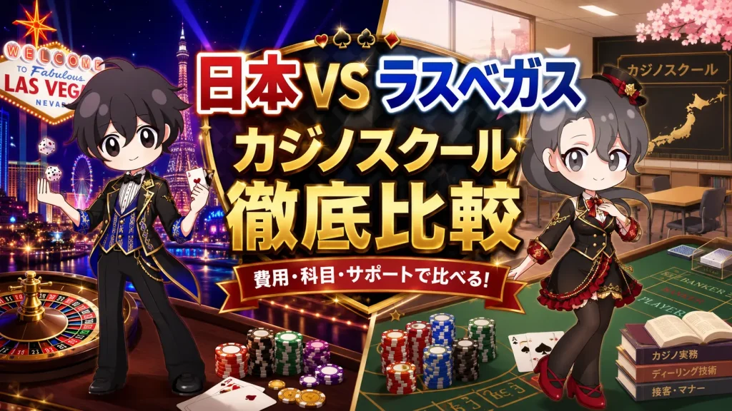 カジノ、スクール、比較、まとめ
