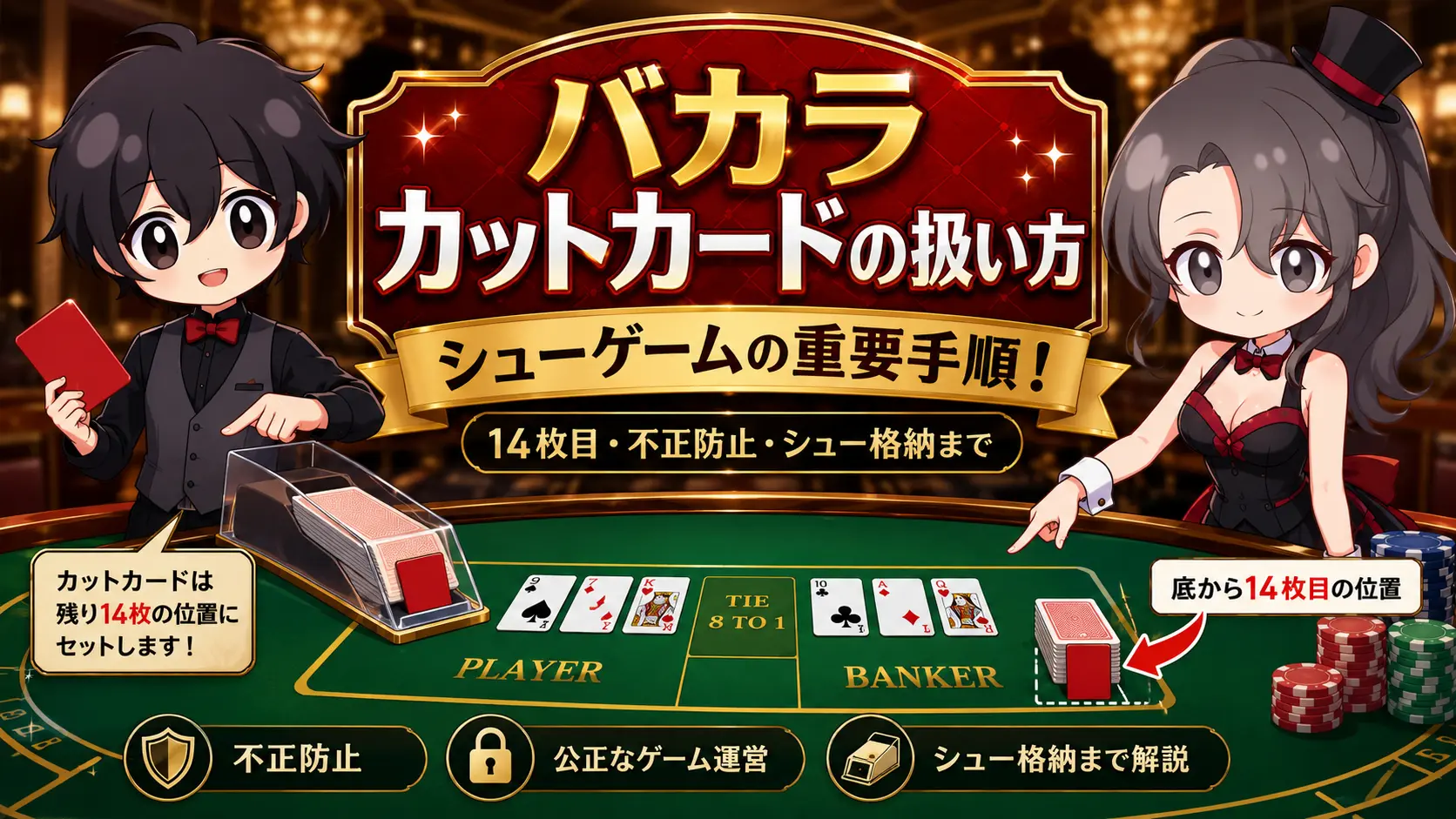 カットカード、cut card、バカラ,baccarat