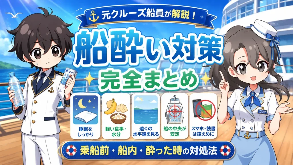 船、乗り物、酔い、対策、まとめ