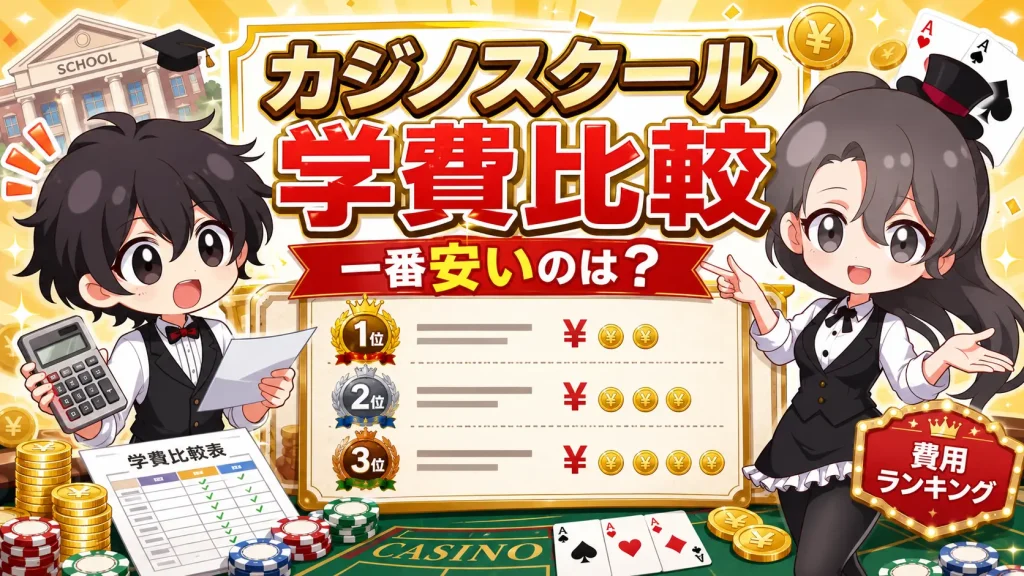 カジノスクール、比較、学費