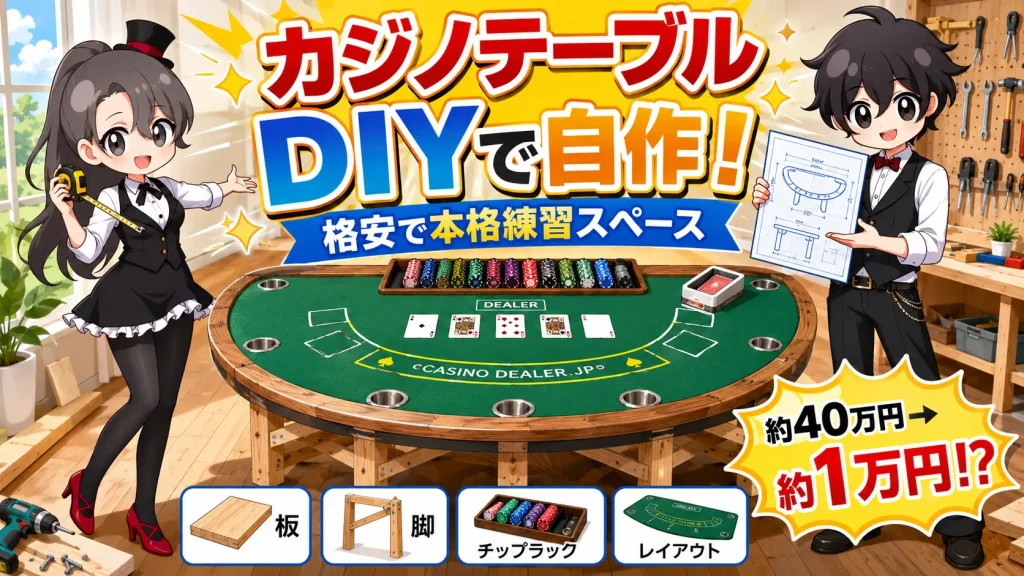 DIY、カジノ、テーブル、自作