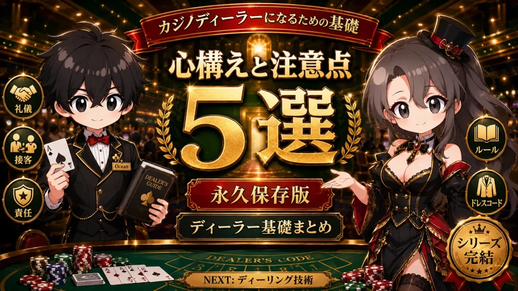 カジノディーラー、基礎、お客様、礼儀