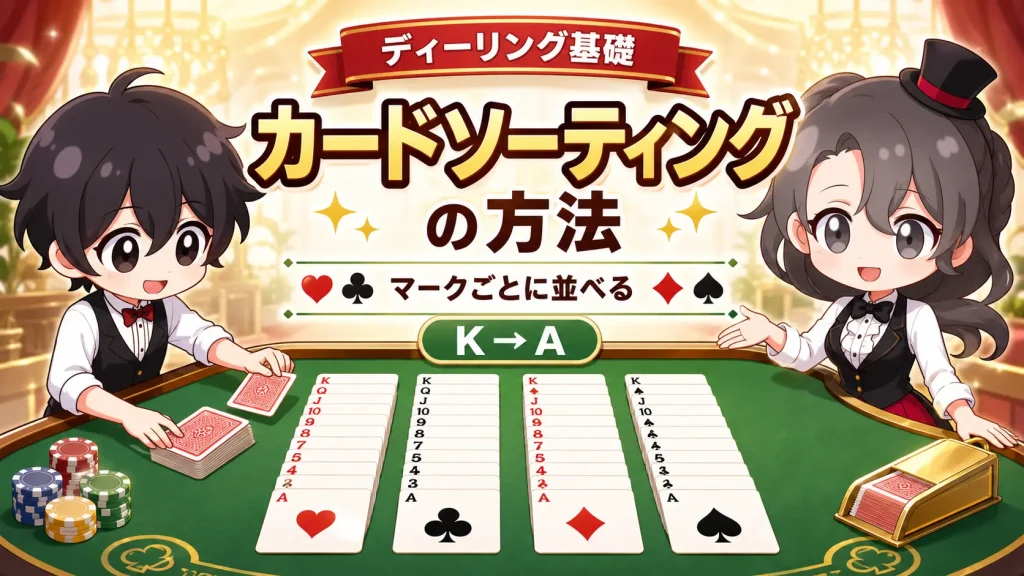 カード、ソーティング、方法