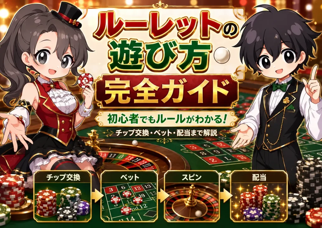 カジノ、ゲーム、ルーレット、遊び方、ルール