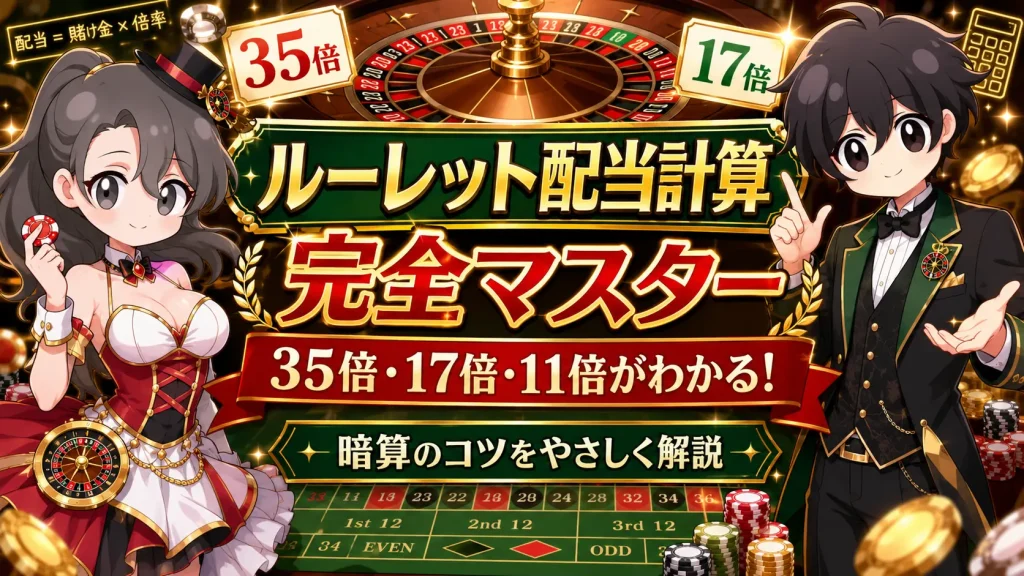 ルーレット、配当、計算、コツ、35倍、17倍、11倍