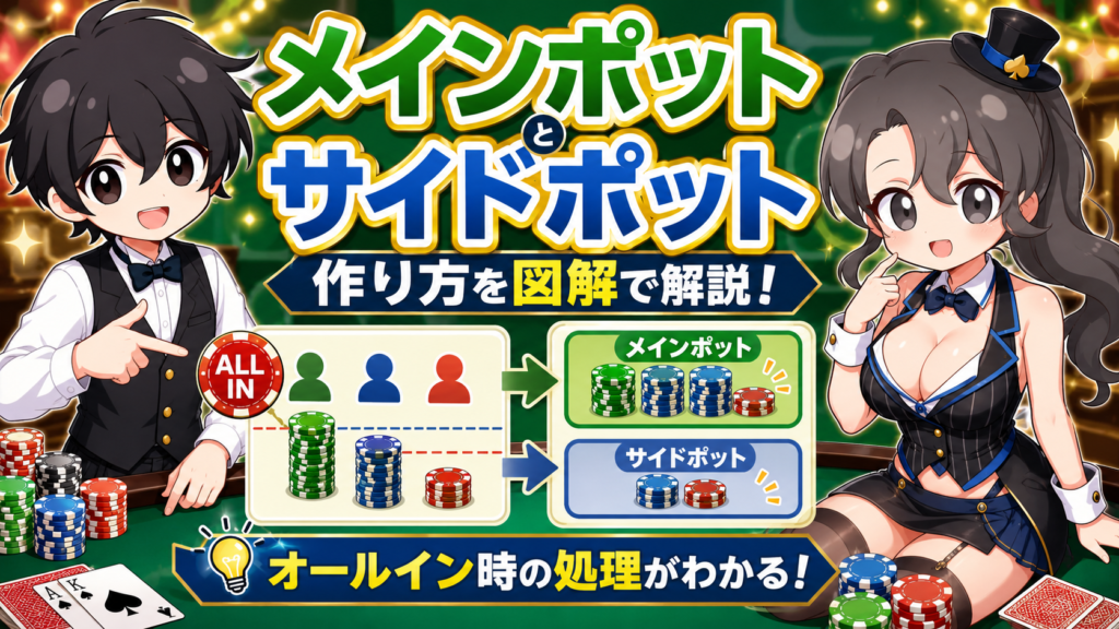 ポーカー、テキサスホールデム、ディーラー、基本、ディーリング、ポット