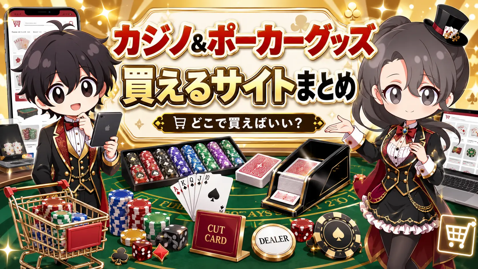 カジノ、ポーカー、グッズ、用品、買う、サイト、まとめ
