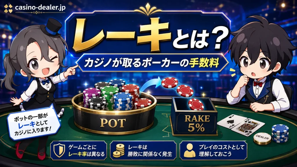 ポーカー、レーキ、カジノ、用語