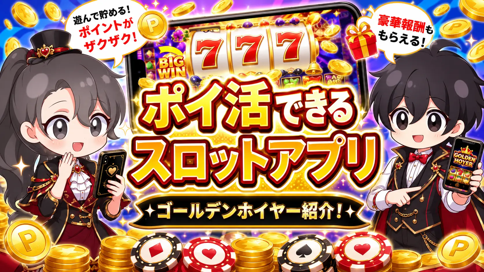 ゴールデンホイヤー、Golden Hoyeah、カジノ、アプリ、ゲーム、スロット、ポイ活