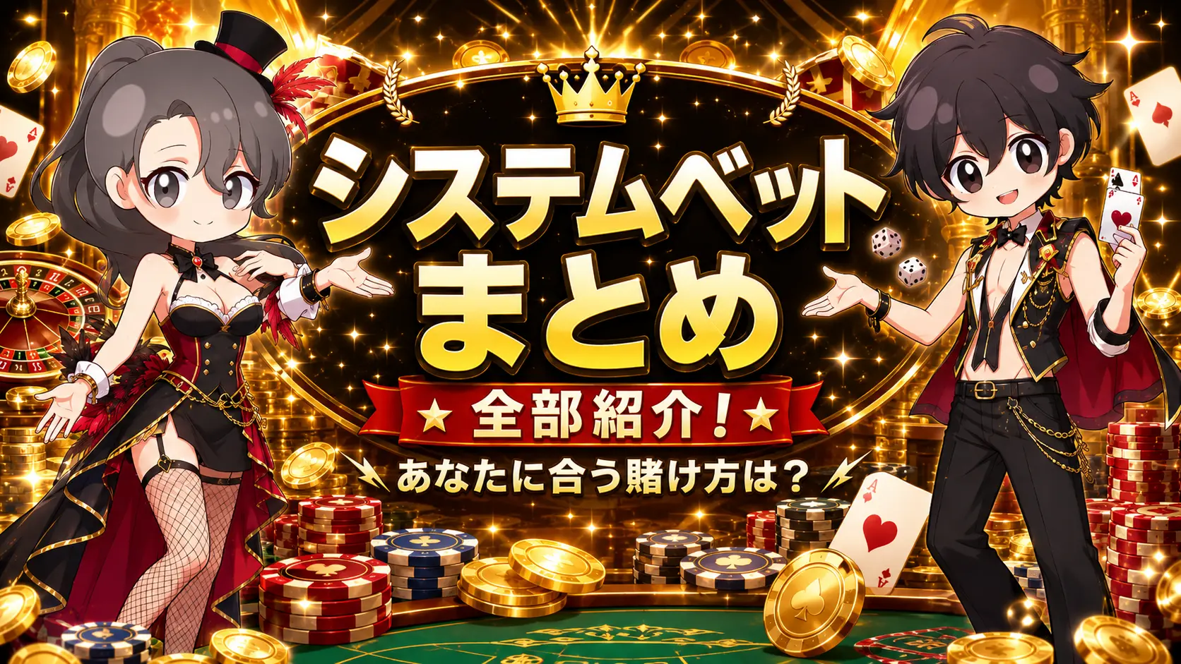カジノ、システム、ベット、まとめ、稼ぐ、マーチンゲール法、ココモ法、モンテカルロ法、31システム法、ダランベール法