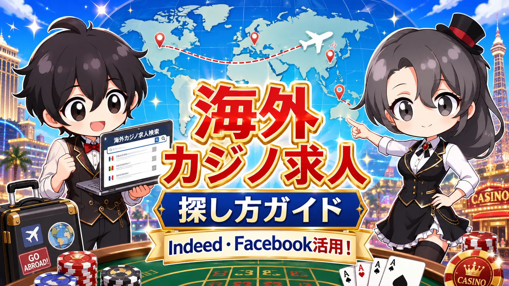 カジノディーラー、海外、求人、仕事、facebook、indeed