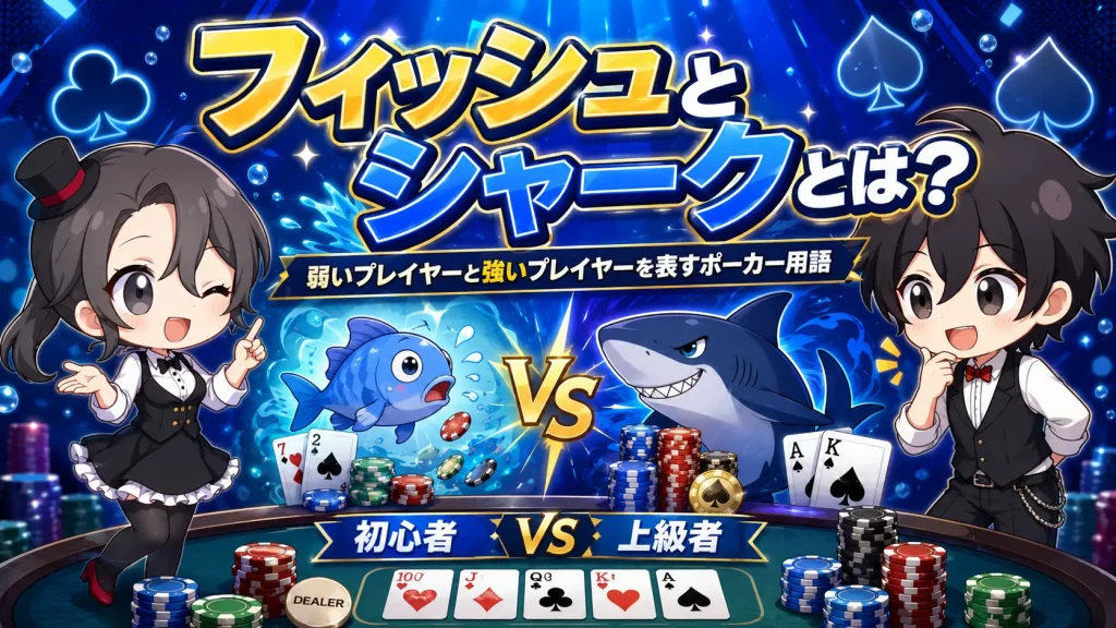 ポーカー、用語、シャーク、フィッシュ