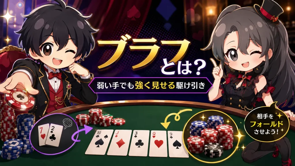 ブラフ、ポーカー、カジノ、用語、使い方、コツ