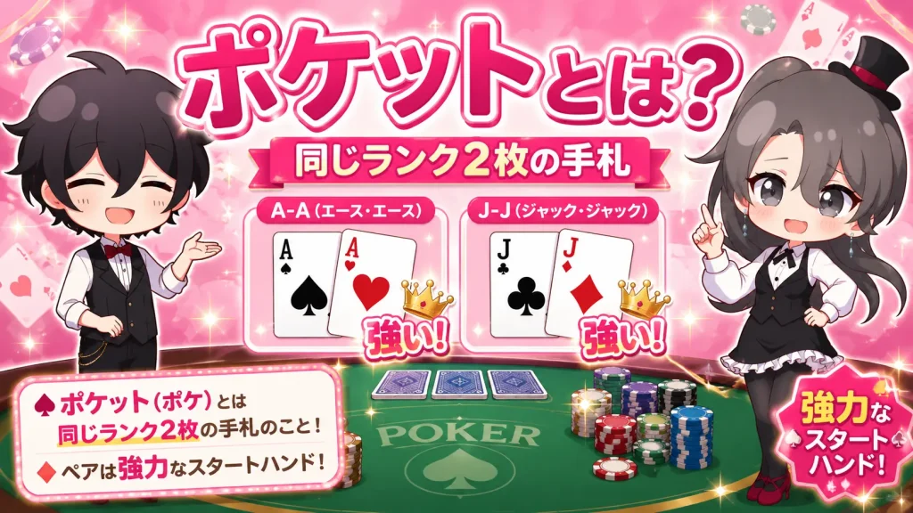ポーカー、カジノ、ポケット、ポケ