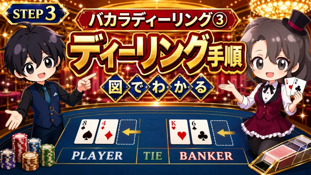 カジノ、casino、ディーラー、dealer、バカラ、baccarat、ディーリング、イニシャルディール