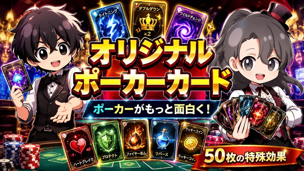 カジノ、casino、ディーラー、dealer、ポーカー、テキサスホールデム、オリジナル、カード、DIY、トレーディングカード、プレイングカード
