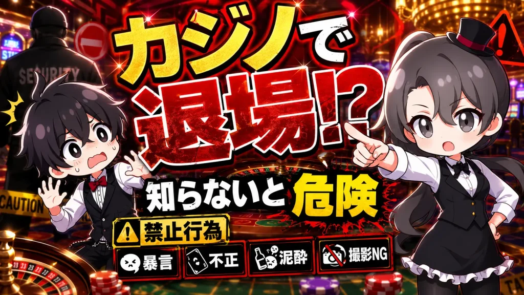 カジノ、退場、ルール、ブラックリスト、マナー、禁止行為