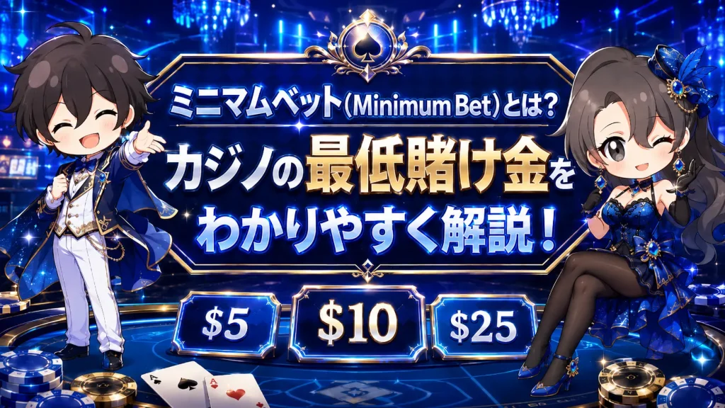 ミニマムベット Minimum Bet カジノ用語 最低賭け金 テーブルリミット カジノディーラー