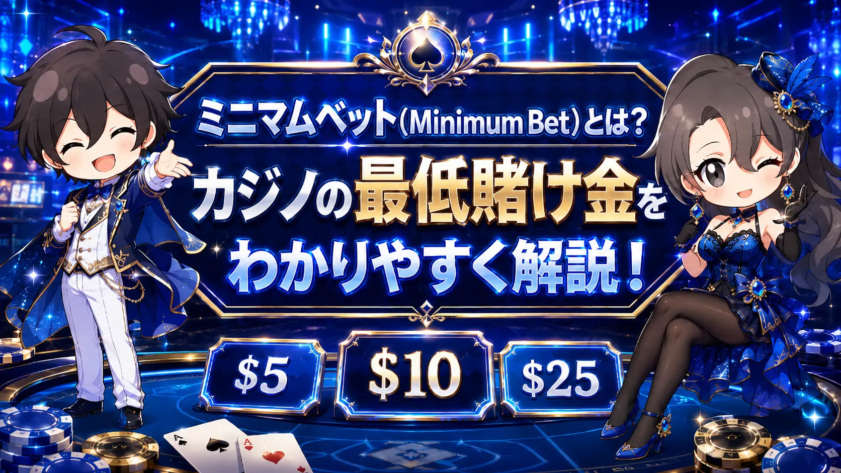 ミニマムベット Minimum Bet カジノ用語 最低賭け金 テーブルリミット カジノディーラー
