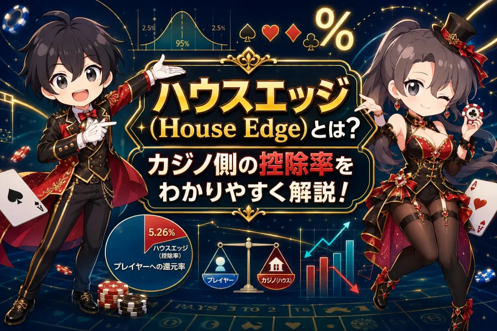 ハウスエッジ House Edge カジノ 用語 控除率 期待値 カジノディーラー カジノゲーム RTP