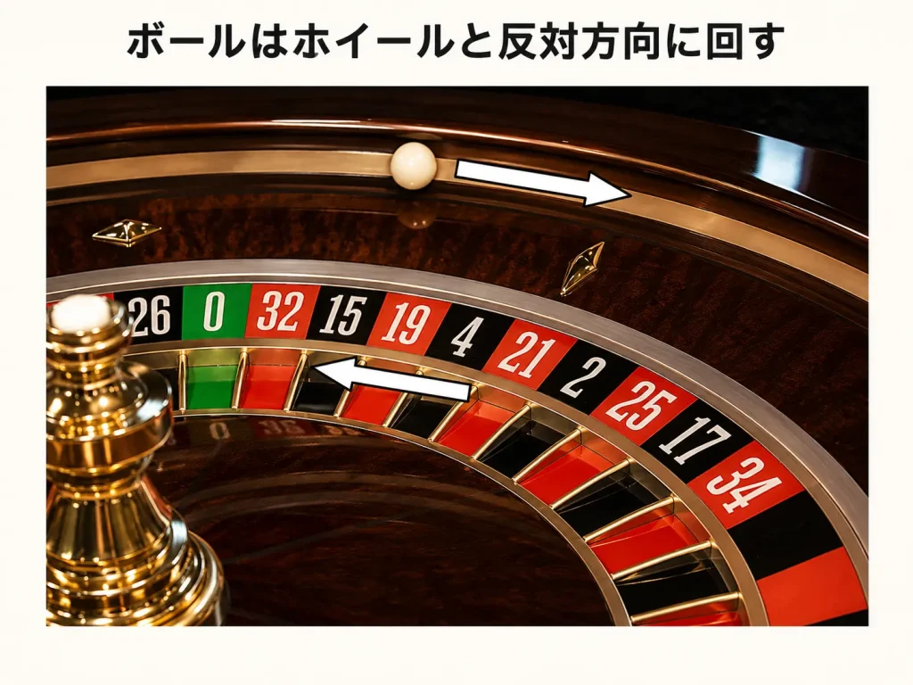 ルーレット, ディーリング, カジノディーラー, スピン, ノーモアベット, ノースピン, リスピン, カジノ