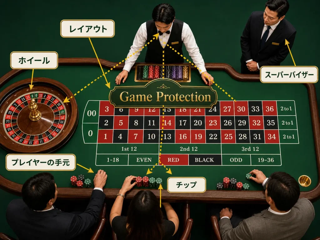 ルーレット,ルーレットディーリング,カジノディーラー,ゲームプロテクション,テーブルクローズ,Past Posting,パストポスティング,デッドゲーム,ディーラー交代,スーパーバイザー,TIS,Table Inventory Slip,ノンバリューチップ,カジノチップ,アメリカンルーレット