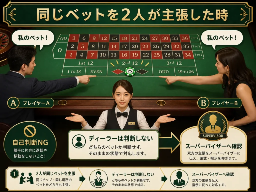 ルーレット,ルーレットディーリング,カジノディーラー,ゲームプロテクション,テーブルクローズ,Past Posting,パストポスティング,デッドゲーム,ディーラー交代,スーパーバイザー,TIS,Table Inventory Slip,ノンバリューチップ,カジノチップ,アメリカンルーレット
