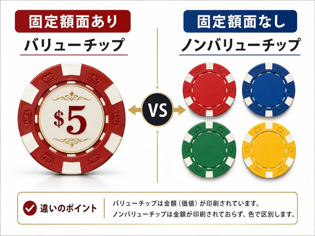ノンバリューチップ, ノンバリューチップとは, Non-value Chip, カラーチップ, ルーレットチップ, Roulette Check, ルーレット カラーチップ, ルーレット チップ 色, バリューチップ 違い, ノンバリューチップ 換金, ノンバリューチップ 価値, カラーチェンジ, インジケーター, ラマー, カジノ用語, カジノディーラー